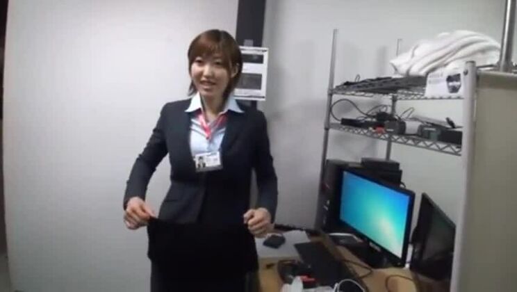 Ambrosial dusky Japanese harlot in public place