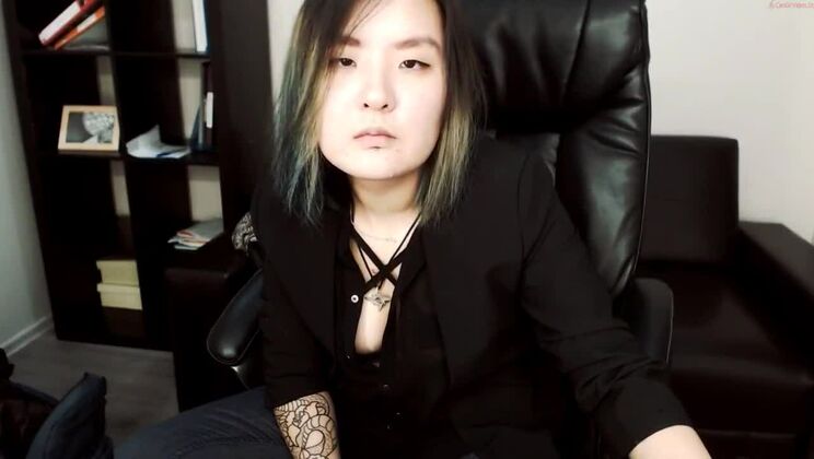 Classy flat chested oriental bitch in beautiful amateur video