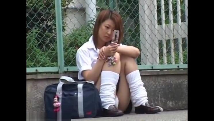 Supreme Japanese whore in public place