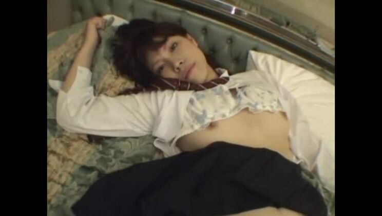 Winsome Japanese tart getting fingered