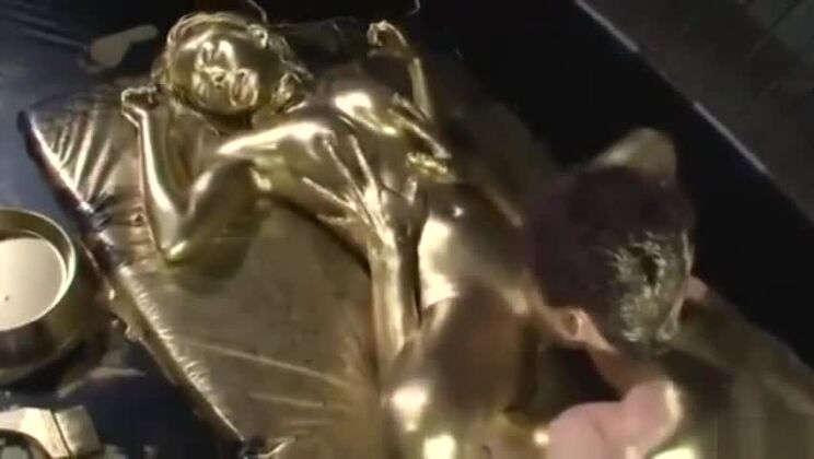 Attractive Japanese huzzy taking a cum shower