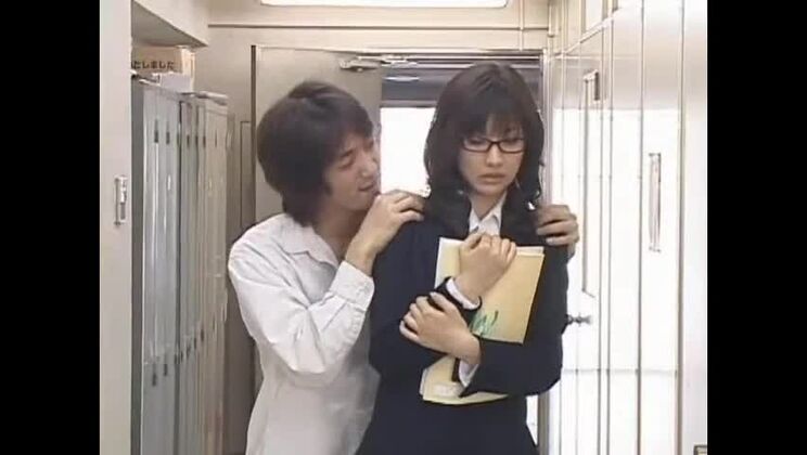 Comely Japanese tart having a wild gangbang