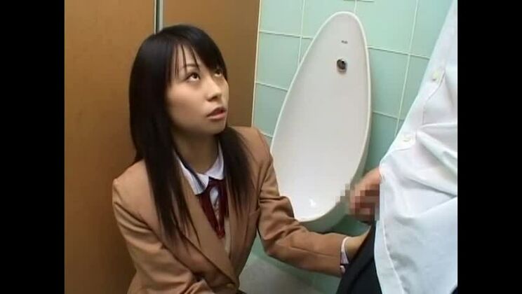 Dazzling brunette oriental hussy performin in amazing amateur sex video in public place