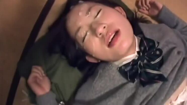 Charming asian Hana Aoyama performing in bukkake action