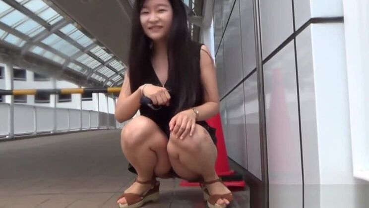 Slutty Asian Teenager Pisses