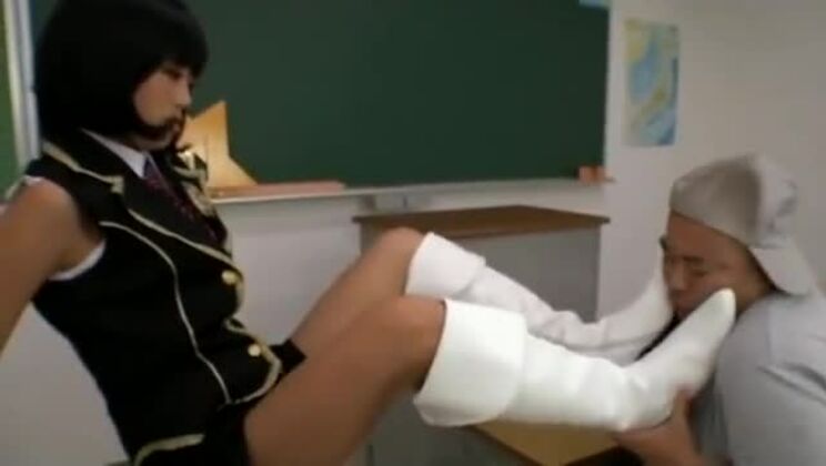 Japanese femdom Boots fetish idol domination