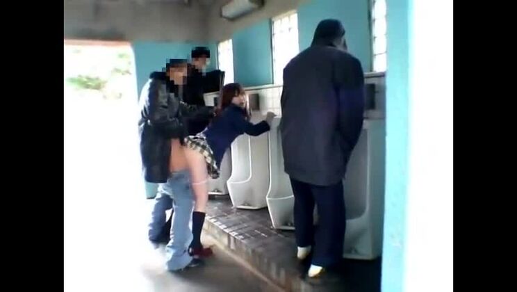 Teen in public men room