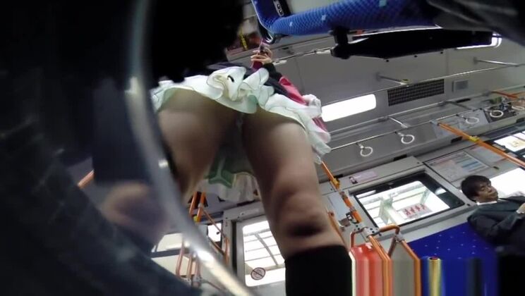 Spycam asian fingered bus