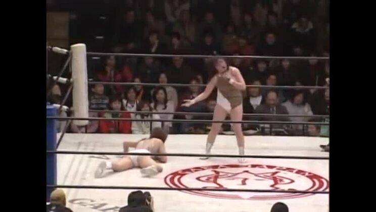 japanese wrestling stinkface at 1:56