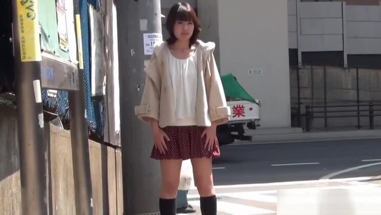 Asian teens flash undies